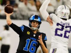 Viking menghancurkan peluang playoff Lions pada Hari Natal, memaksa enam turnover