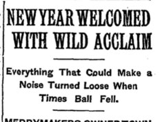 Sejarah jatuhnya bola malam tahun baru