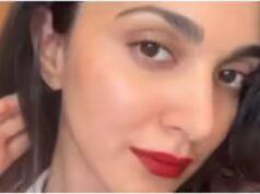 A estrela de ‘Poisonous’ Kiara Advani impressiona com ousados lábios vermelhos