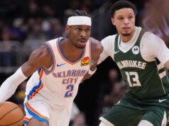 Gilgeous-Alexander marca 40 pontos enquanto o Thunder, com poucos jogadores, ultrapassa o Bucks