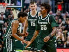 O foco do número 7 do estado de Michigan em Rutgers, não o número 3 de Michigan