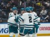 Os tubarões começam rápido, passam por Canucks em dificuldades