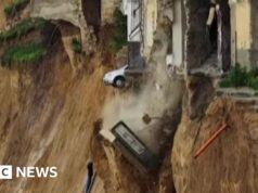 Assistir: Grande deslizamento de terra na Sicília após a tempestade Harry
