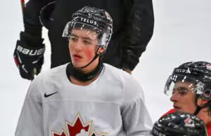 «Je savais que le démon allait sortir»: Caleb Desnoyers é indispensável no trio de cols bleus du Canada