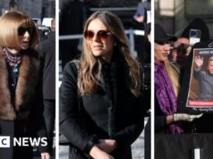 Liz Hurley e Anna Wintour entre os presentes no funeral de Valentino em Roma