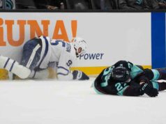 Catton, do Kraken, sai após grande golpe de Ekman-Larsson, do Maple Leafs
