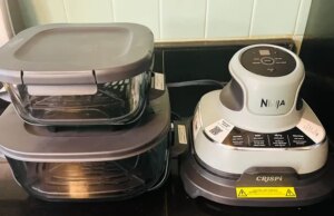 Tremendous economia nesta fritadeira de ar exclusiva que cozinha alimentos em vidro à prova de calor