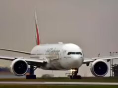 O voo EK35 da Emirates é desviado para Edimburgo devido a emergência no ar e condições de tempestade