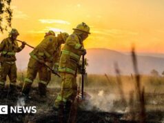 Bombeiros combatem incêndios de ‘nível emergencial’ na onda de calor na Austrália