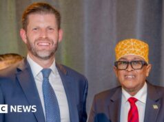 Presidente da Somalilândia apresenta oportunidades de negócios ao filho de Trump