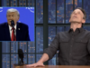 Seth Meyers relutantemente analisa mais de perto o discurso de Trump em Davos
