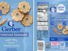 Gerber relembra alguns biscoitos de araruta em vez de possíveis pedaços de plástico e papel