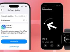 A atualização iOS 26.2.1 da Apple para iPhones adiciona suporte para AirTags de 2ª geração mais precisos