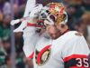 O goleiro do Senators, Linus Ullmark, será titular contra o Devils