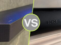 Comparei as principais barras de som da Sonos e da Samsung – este modelo fica embaixo da minha TV