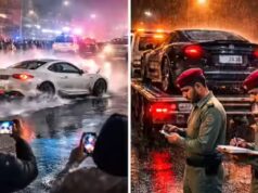 Assistir: Polícia de Sharjah reprime 8 motoristas por acrobacias perigosas durante a chuva e apreende veículos