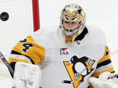 Stuart Skinner, dos Penguins, não deve começar contra Oilers