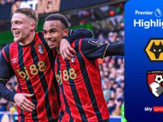 Kroupi marca STUNNER na vitória do Bournemouth sobre o Wolves