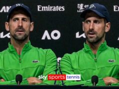 ‘Eu estava voltando para casa!’ – Aliviado, Djokovic enfrenta Sinner na semifinal após a aposentadoria de Musetti