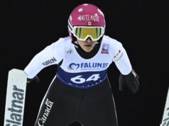Abi Strate, do Canadá, alcança a segunda prata consecutiva na Copa do Mundo de saltos de esqui