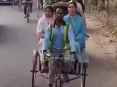 Assista: A filha de Tarique Rahman faz campanha de riquixá em Dhaka, em Bangladesh, antes das eleições de 12 de fevereiro