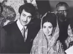 Saba posta foto RARA do casamento de Randhir e Babita