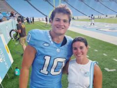 Drake Maye viralizou no terreno… e em casal