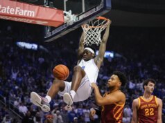 O quase triplo-duplo de AJ Dybantsa eleva a 23ª posição da BYU, ultrapassando a 6ª posição do estado de Iowa