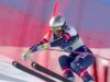 Jogos Olímpicos: Lindsey Vonn é a consternação e a inquietação em silêncio, antes de ser evacuada por um helicóptero