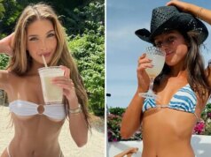 Estrelas sensuais bebendo margaritas para o Dia Nacional da Margarita