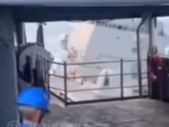 Navio de guerra dos EUA colide com navio de reabastecimento (VÍDEO)