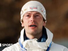 Laegreid ganha bronze e depois confessa caso na TV