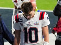 Maye, do Patriots, vira a bola três vezes na derrota no Tremendous Bowl