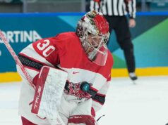 Mads Sogaard, da Dinamarca, sai do jogo contra os EUA com aparente lesão