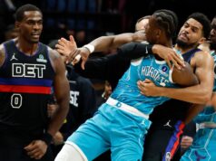 Quatro jogadores expulsos após briga entre Pistons e Hornets