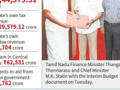 Thangam Thennarasu evita anúncios populistas no orçamento provisório e sinaliza tensão fiscal