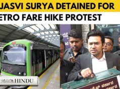 MP do BJP, Tejasvi Surya, detido por protestar contra o aumento da tarifa do metrô de Bengaluru