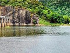 O nível da água na barragem de Papanasam é de 84,90 pés