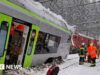 Cinco feridos em descarrilamento de trem suíço sob forte neve
