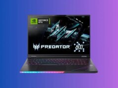Um laptop computer para jogos RTX 5080 de tela grande que faz com que a potência da classe desktop pareça portátil