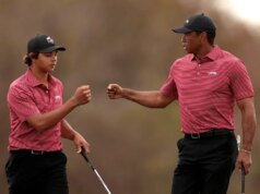 Charlie, filho de 17 anos de Tiger Woods, anuncia grande jogada no golfe: ‘Go Noles!’