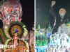 Robô gigante em homenagem ao presidente Lula lidera início do Carnaval do Rio