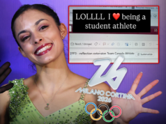 A patinadora canadense Madeline Schizas compartilha e-mail pedindo extensão ao professor