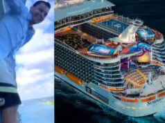Passageiro bêbado que pulou 30 metros de navio de cruzeiro relata impacto ‘semelhante a cimento’ em águas infestadas de tubarões