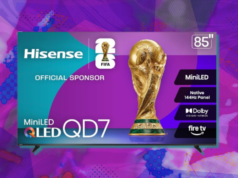 Atualização de TV em ordem? Adquira a Mini TV LED Hisense QD7 de 85 polegadas com um desconto de $ 500.