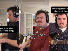 Este pai está transformando as histórias de seus filhos de 3 anos em músicas adoráveis e divertidas