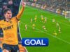 Jogo ligado?! Bueno faz um chute sensacional para reduzir pela metade a desvantagem do Wolves contra o Arsenal