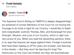 A Suprema Corte derruba as tarifas de Trump por 6-3. As ações de tecnologia sobem, mas os preços cairão?