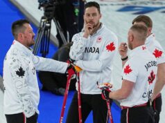A equipe do Canadá Brad Jacobs cai para a Suíça pela primeira derrota nas Olimpíadas