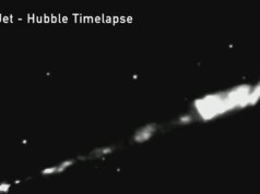 Pesquisadores identificam a fonte da corrente de jato de 3.000 anos-luz do buraco negro usando uma rede aprimorada de telescópios